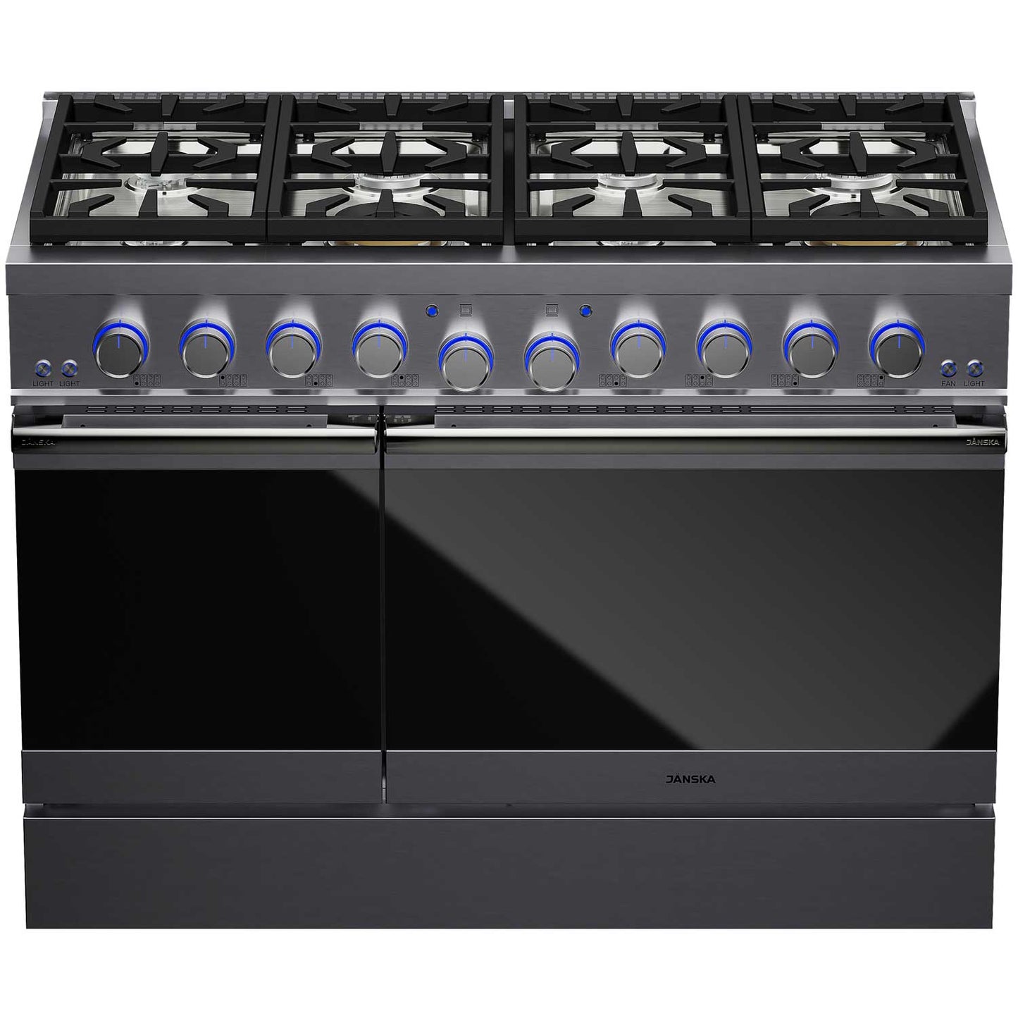 Lumia Professional Dual Fuel 48 tum spis med 8 brännare
